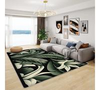 Tropical Rugs Living Room - Tropical Leaf Rug, Palm and Banana Leaves Rugs for Living Room Bedroom, Washable Non Slip Soft Large Carpet, Patterned Area Rugs & Home Decor 160x230 cm