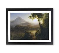 Tropical Scenery By Frederic Edwin Church Classic Painting Framed Print | A3 Black Framed Wall Art | Ready to Hang | Classic Religious Picture | Living Room Bedroom Lounge Office