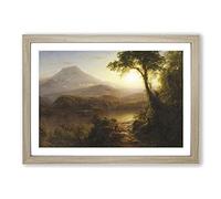 Tropical Scenery by Frederic Edwin Church Framed Print | A2 Oak Framed Wall Art | Ready to Hang | Modern Religious Picture | Living Room Bedroom Lounge Office