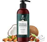 Tropical Scented Massage Oil for Couples - Lightweight Relaxing Massage Oil for Massage Therapy Date Night or at Home Spa Day Smooth Gliding Sweet Almond Oil - Mango Scent Non GMO Gluten Free & Vegan