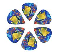 Tropical Sea Fish Printed Guitar Picks -6 Pcs Guitar Picks Plectrum,Guitar Accessories,Electric Guitar Pick, Bass & Ukulele 0.71mm