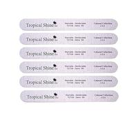 Tropical Shine Jumbo Zebra 180 Colossal Collection - 6 pcs Nail Files for Professional Nail Care and Shaping - Medium (180) Grit Nail File Set for Natural Nails (707336)