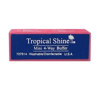 Tropical Shine Mini 4-Way Buffer Block, Medium/Fine - Smooth/Shine, 1 x 1 x 3 inch, Multicolor