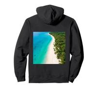 Tropical Shoreline Aerial Coast Ocean Landscape Photography Pullover Hoodie