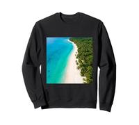 Tropical Shoreline Aerial Coast Ocean Landscape Photography Sweatshirt