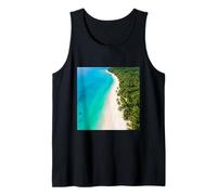 Tropical Shoreline Aerial Coast Ocean Landscape Photography Tank Top