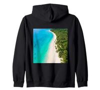 Tropical Shoreline Aerial Coast Ocean Landscape Photography Zip Hoodie
