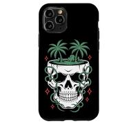 Tropical Skull Palm Trees Jungle Vines Surreal Beach Case for iPhone 11 Pro
