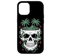 Tropical Skull Palm Trees Jungle Vines Surreal Beach Case for iPhone 12/12 Pro
