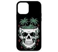 Tropical Skull Palm Trees Jungle Vines Surreal Beach Case for iPhone 12 mini