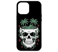 Tropical Skull Palm Trees Jungle Vines Surreal Beach Case for iPhone 12 Pro Max