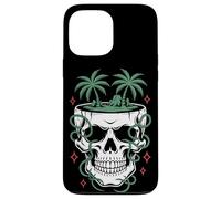Tropical Skull Palm Trees Jungle Vines Surreal Beach Case for iPhone 13 Pro Max
