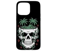 Tropical Skull Palm Trees Jungle Vines Surreal Beach Case for iPhone 15 Pro Max
