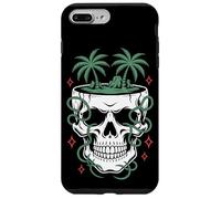 Tropical Skull Palm Trees Jungle Vines Surreal Beach Case for iPhone 7 Plus/8 Plus