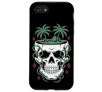 Tropical Skull Palm Trees Jungle Vines Surreal Beach Case for iPhone SE (2020) / 7 / 8