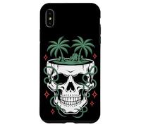 Tropical Skull Palm Trees Jungle Vines Surreal Beach Case for iPhone XS Max
