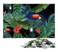 Tropical Space Toucan Jigsaw Puzzles for Adults 1000 Piece Impossible Jigsaw Puzzles for Adults Perfect DIY Art Decor Or Birthday Gift 1000 PCS(75x50cm)