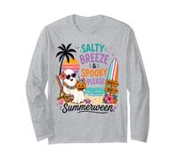 Tropical Spooky Summer Hot Ghouls Witch Magic Sun Halloween Long Sleeve T-Shirt