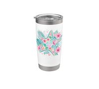 Tropical Starfish Mosaic Floral Ocean Design Stainless Steel Insulated Tumbler