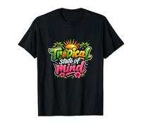 Tropical State of Mind Permanent Vacation Party Design T-Shirt
