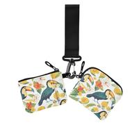 Tropical Style Bird Women's Coin Wallet Card Holder Compact Size Zipper Purse Wallet with Wristlet Strap for Lady 2 Pcs, tropical style bird, One Size, Casual
