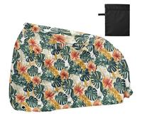 Tropical Style Green Leaves Red Flower Cover for Bike Uv Resistant Rain Cover Bikes Accessories