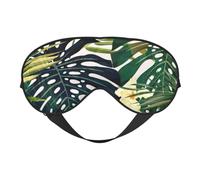 Tropical Summer Hawaiian Flower Palm Leaves Print Functionality Cozy Eye Mask Adjustable Strap Nap Night Travel Camping Yoga Relax