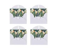Tropical Summer Hawaiian Flower Palm Leaves Thank You Notes Dot Note Cards With Envelopes Stickers Greeting Blank Card