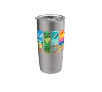 Tropical Summer Scenes Beach Swamp Alligator Stainless Steel Insulated Tumbler