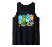 Tropical Summer Scenes Beach Swamp Alligator Tank Top