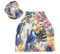 Tropical Summer Toucan Parrot Stretchy Baby Car Seat Cover,Canopy Nursing Covers,Soft Breathable Windproof Scarf Changepad for Winter Infant Breastfeeding Boys