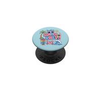 Tropical Summer Vibes Crab Surfboard Beach Palm tree Graphic PopSockets Adhesive PopGrip