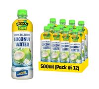 Tropical Sun 100% Delicious Coconut Water for Instant Refreshment - 500 millilitres (Pack of 12) - Free from Artificial additives