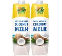 Tropical Sun 100% Natural Coconut Milk 250ML (Pack of 2) | Rich & Creamy Coconut Milk for Curries, Smoothies, Soups & Desserts, Dairy Free | Pack of 2