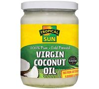 Tropical Sun 100% Pure Cold Pressed Virgin Coconut Oil, 480ml Natural, Unrefined, Multi-Use for Cooking, Baking, Skincare & Haircare High MCTs, Vegan, Non-GMO (Pack of 1)
