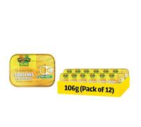 Tropical Sun Canadian Style Sardines in SOYA Oil | 106g All Natural Tinned Sardines Protein and Omega-3 | Freshly Packed Tinned Fish for a Rich & Nutritious Taste (Pack of 12)