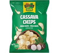 Tropical Sun Cassava Chips Unsalted | Crunchy, All-Natural Root Vegetable Snack | Gluten-Free & Vegan