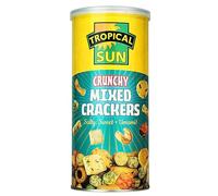 Tropical Sun Crunchy Mixed Crackers (Salty, Sweet + Umami!), 150g (Pack of 1) | Vegan Snack, Crunchy Crackers for Dips, Salads, Sandwiches, Parties, No Artificial Additives