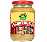 Tropical Sun Crunchy Peanut Butter, 340g (Pack of 1) | Vegan, Crunchy Peanut Spread with Protein, Ideal for Toast, Smoothies, Snacks | No Artificial Additives, Perfect for Vegans