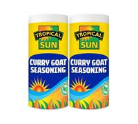 Tropical Sun Curry Goat Seasoning 100g x 2 - Authentic Caribbean Spicy Blend for Meats, Stews, Marinades and Flavourful Cooking with Welari Thank You Card | (2 Pack)