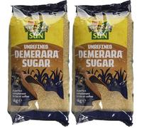 Tropical Sun Demerara Sugar (Mauritian), 1 kg (Pack of 2)