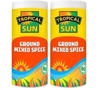 Tropical Sun Ground Mixed Spice - Sweet & Savoury Blend for Baking, Curries & Sauces - Coriander, Cinnamon, Cloves - 80g (Pack of 2)
