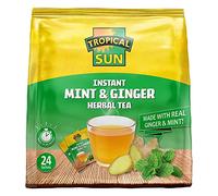 Tropical Sun Instant Mint and Ginger Herbal Tea. Sweet, Spicy & Refreshing! - 24 Sachets (Pack of 1)