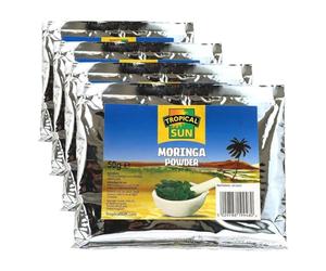 Tropical Sun Moringa Powder | 100% Natural Superfood | Rich in Vitamins, Minerals & Antioxidants | Ideal for Smoothies, Soups, and Teas | 20g (Pack of 4)