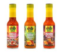 Tropical Sun Papaya | Mango | Chilli Garlic | Hot Sauce Condiments 150ml- Pack of 3