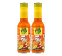 Tropical Sun Peri Peri Sauce 150ml x 2 - Spicy Chilli Blend, Zesty Marinade, Condiment for Chicken, Seafood, Grills, Dips with Welari Thank You Card | (2 Pack)