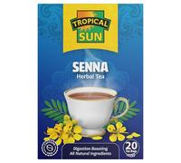 Tropical Sun Senna Tea Bags 20 Count, Caffeine Free Herbal Tea Made from 100% Senna Leaves, Natural Herbal Infusion Tea Bags for Daily Brewing at Home or Office (Pack Of 6)