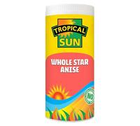 Tropical Sun Whole Star Anise - Aromatic Star-Shaped Spice, Sweet & Potent Flavour for Cooking & Baking, Ideal for Curries, Teas & Desserts, 100g Jar