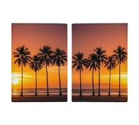 Tropical Sunset Beach Passport Protector Slim Passport Holder for Travel Essentials Compact Passport Sleeve Lightweight Wallet for Travel, style, 20.3x13.8cm