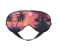 Tropical Sunset Double Side Eye Mask, Adjustable Strap Eye Mask, Eye Sleep Shade Cover, Blocks Light Eye mask